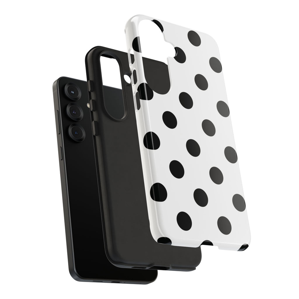 Black Polka Dot Tough Phone Case