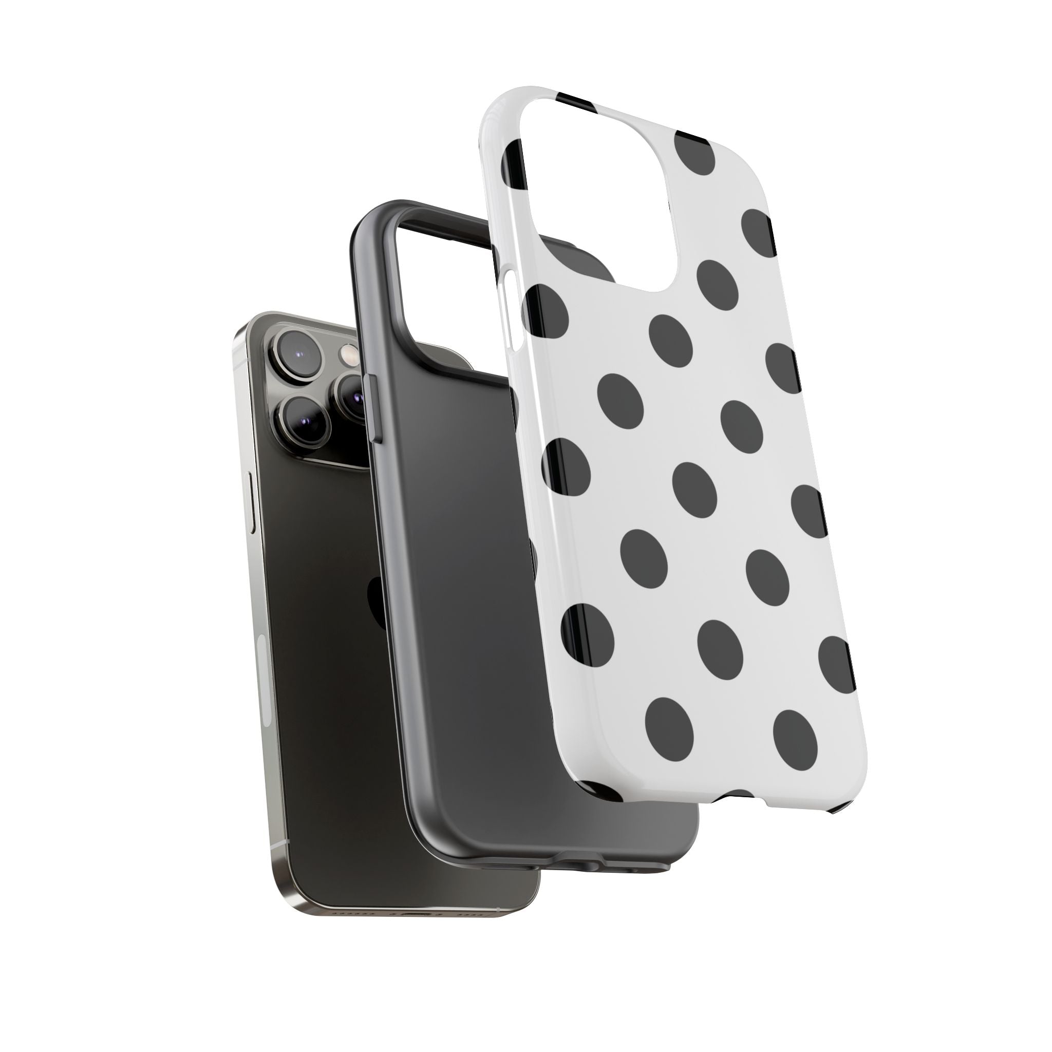 Black Polka Dot Tough Phone Case