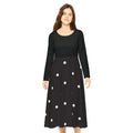 Polka Dot Long Sleeve Dance Dress — Retro Swing Skirt