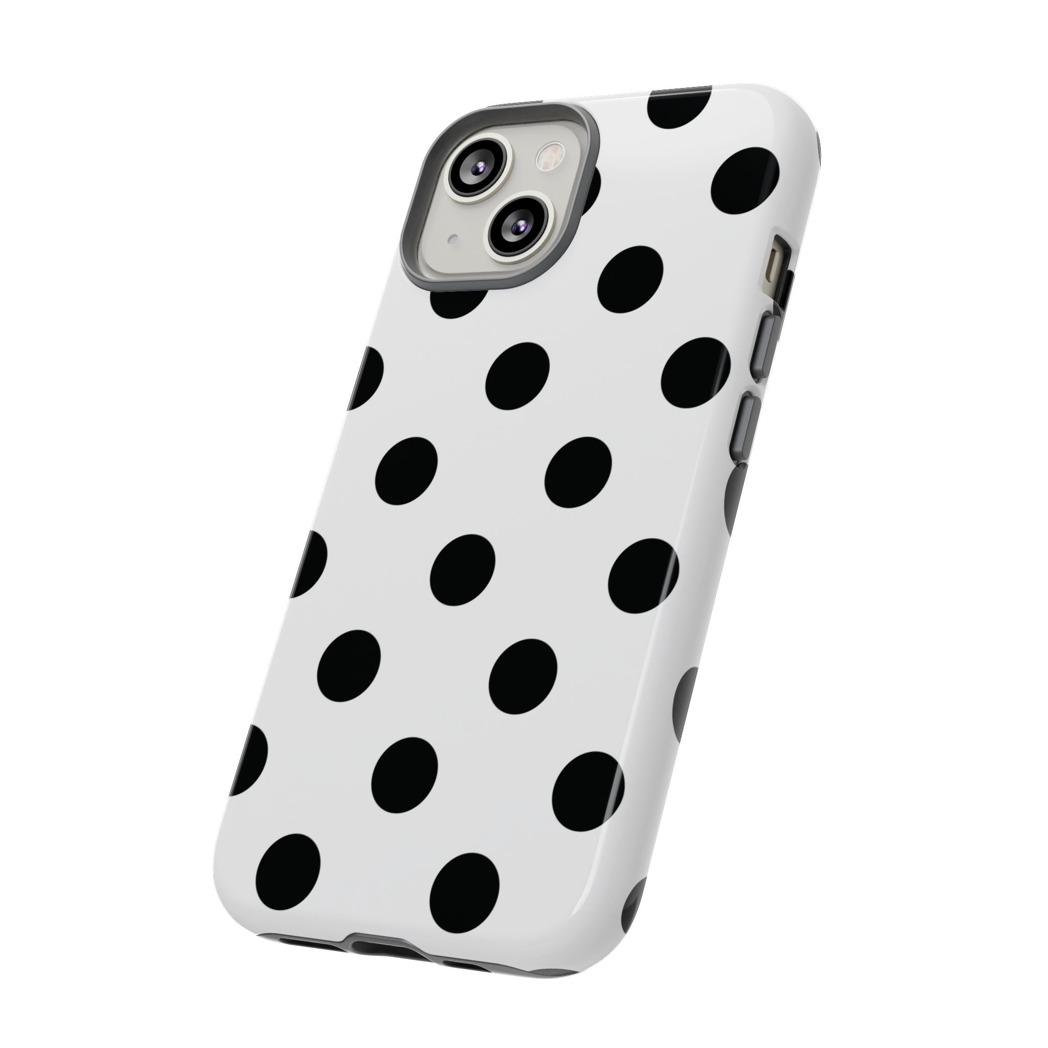 Black Polka Dot Tough Phone Case