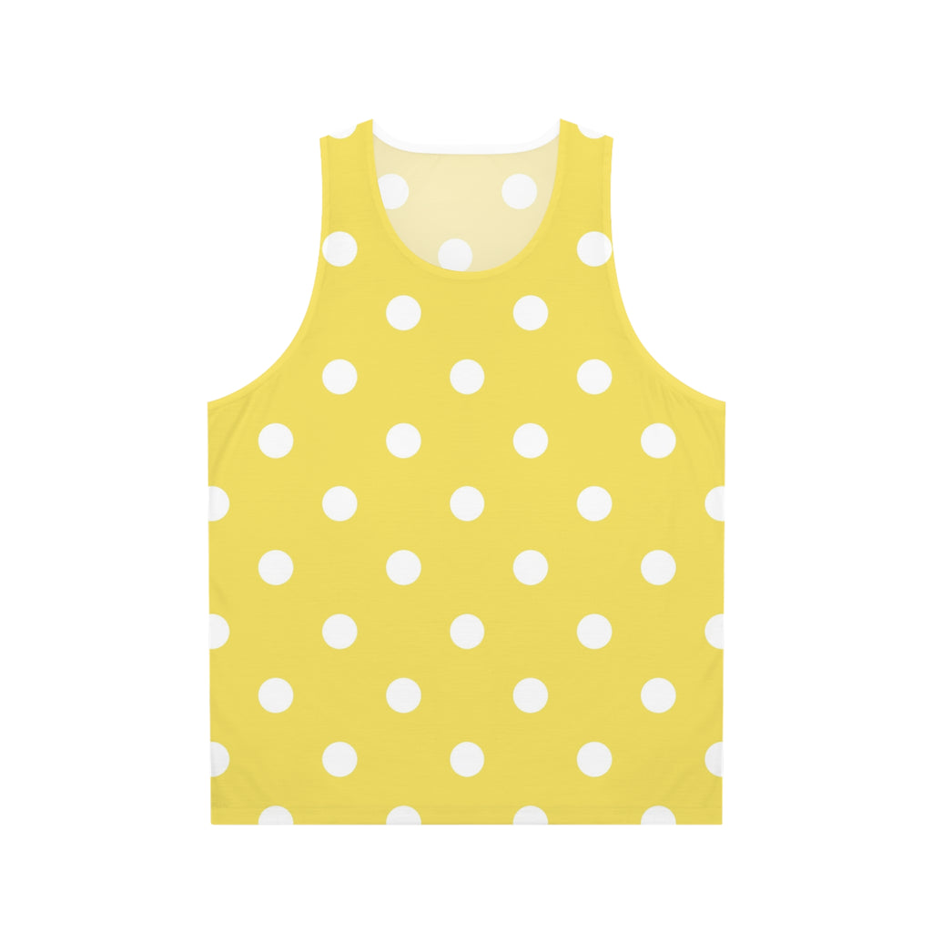 Yellow Polka Dot Tank Top — Bright Retro Summer All-Over Print