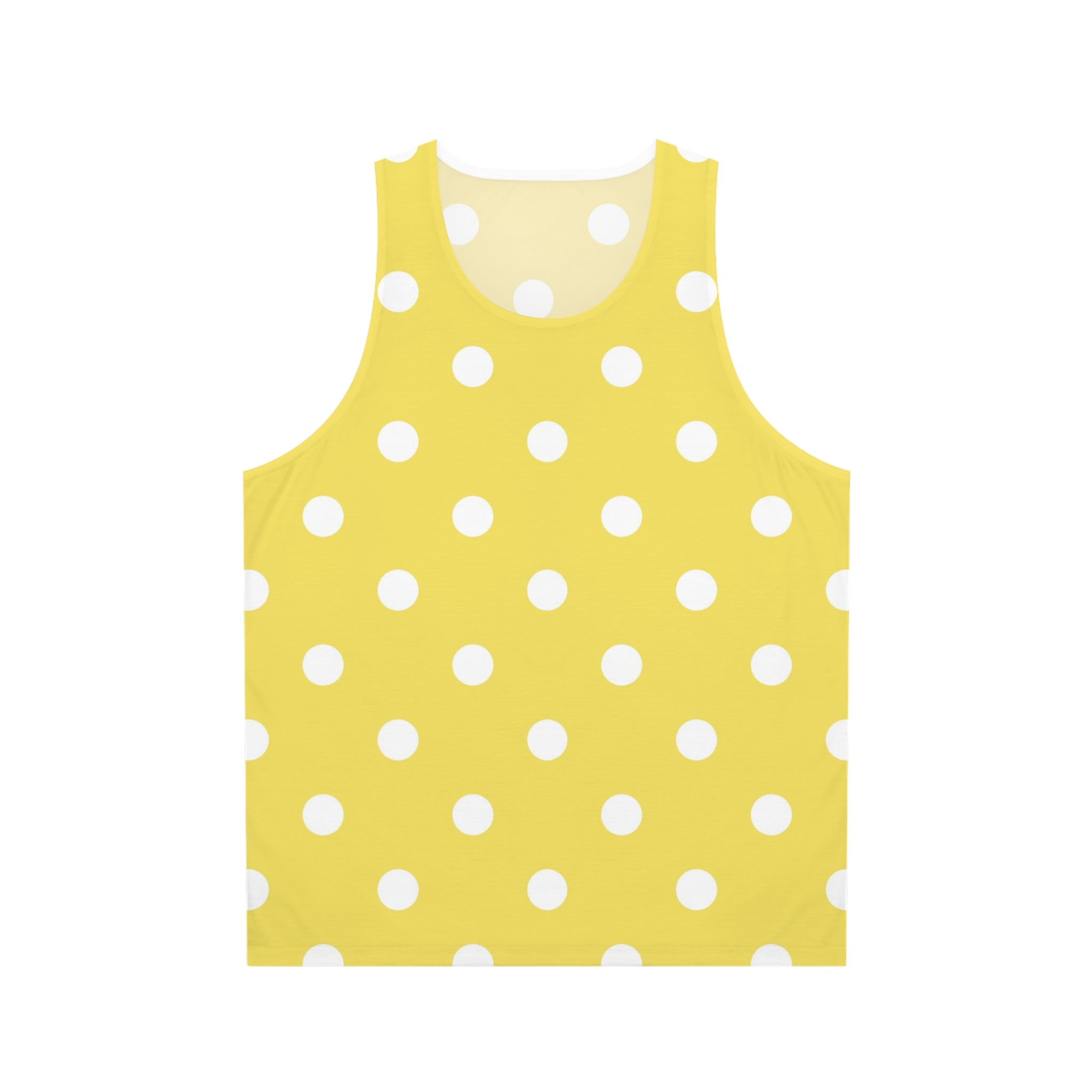 Yellow Polka Dot Tank Top — Bright Retro Summer All-Over Print