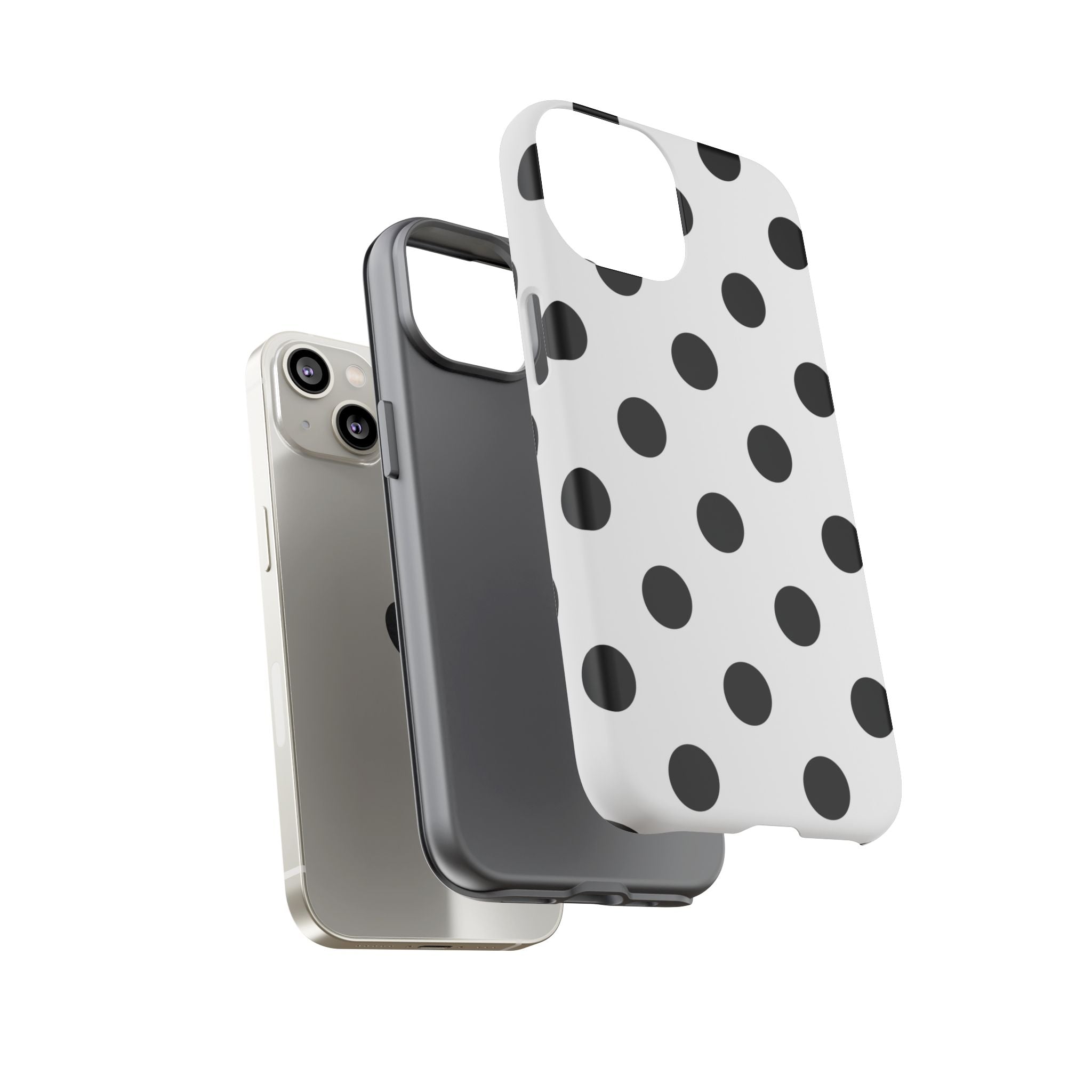 Black Polka Dot Tough Phone Case