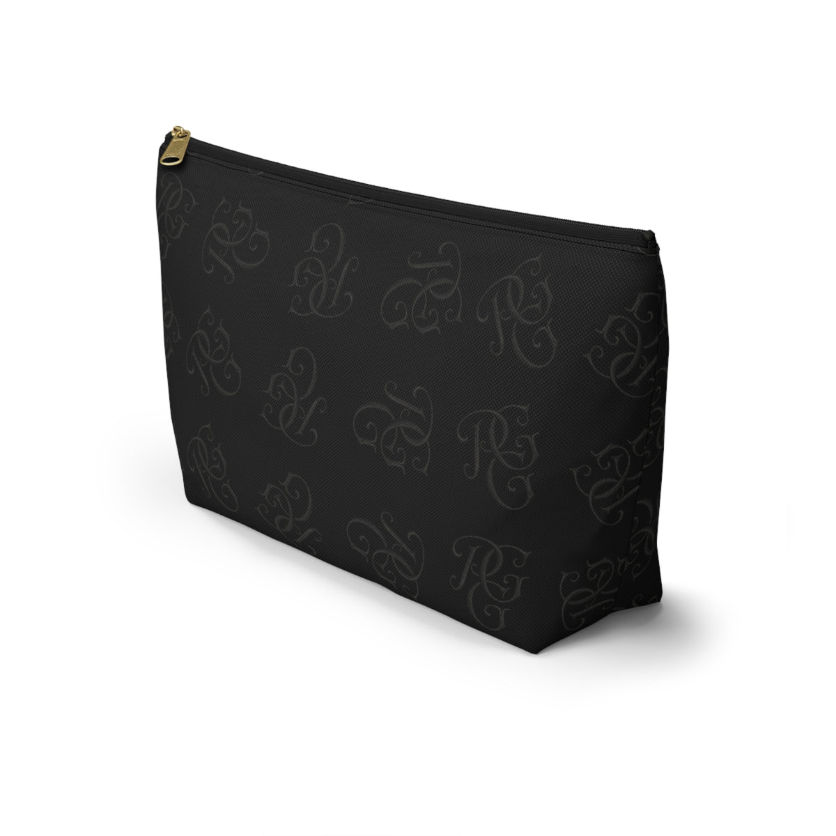 Monogram Accessory Pouch – Elegant Black Makeup and Travel Bag
