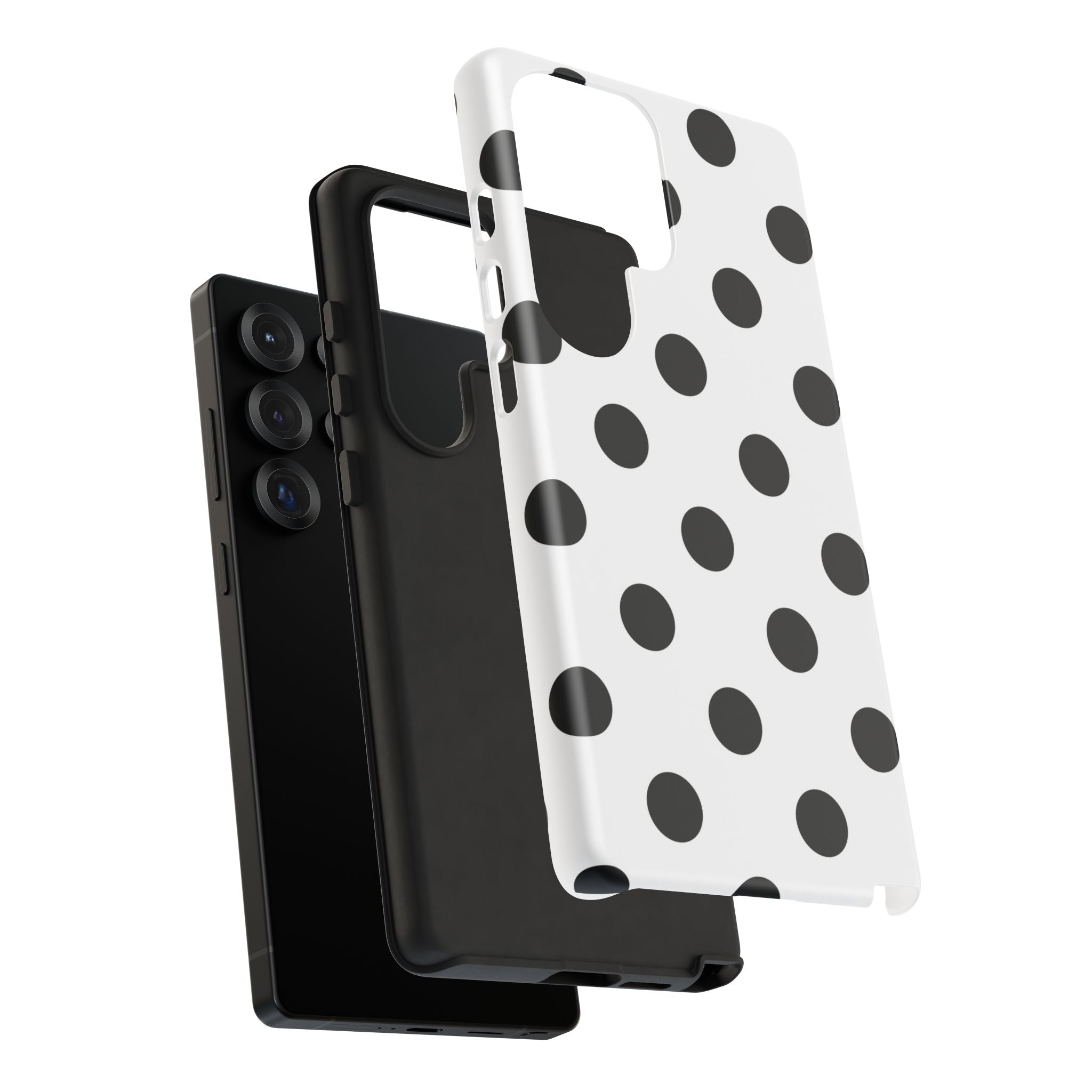 Black Polka Dot Tough Phone Case