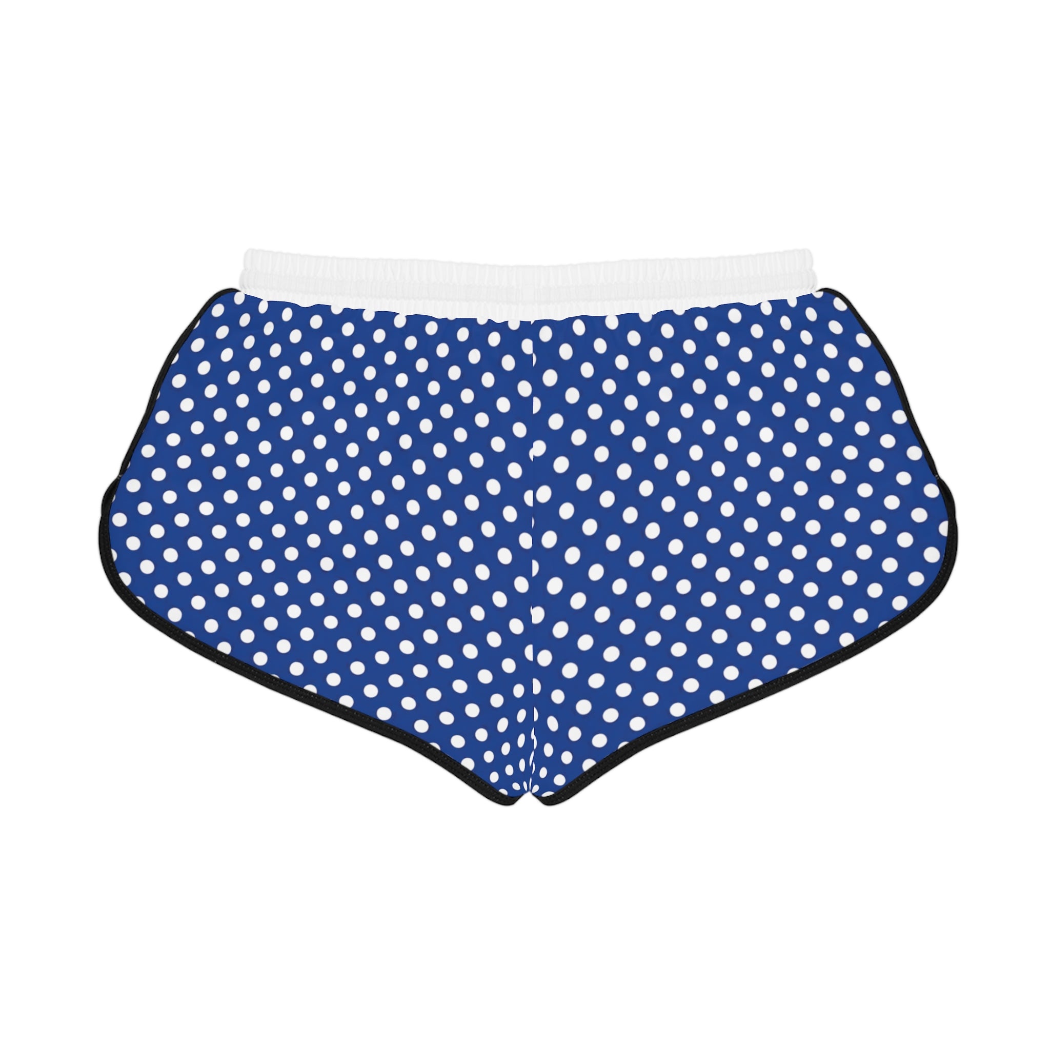 Blue Polka Dot Women's Relaxed Shorts — Casual Lounge & Summer Beachwear