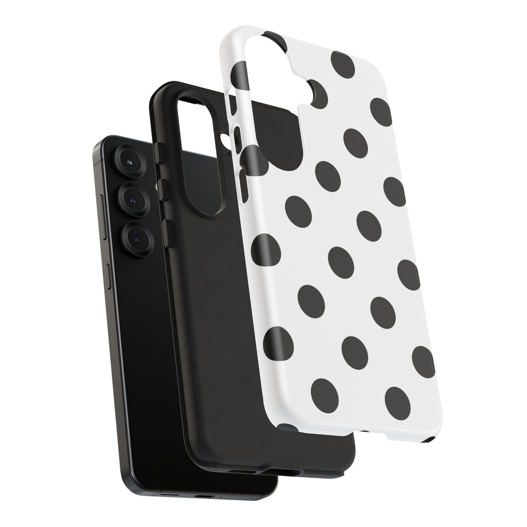 Black Polka Dot Tough Phone Case