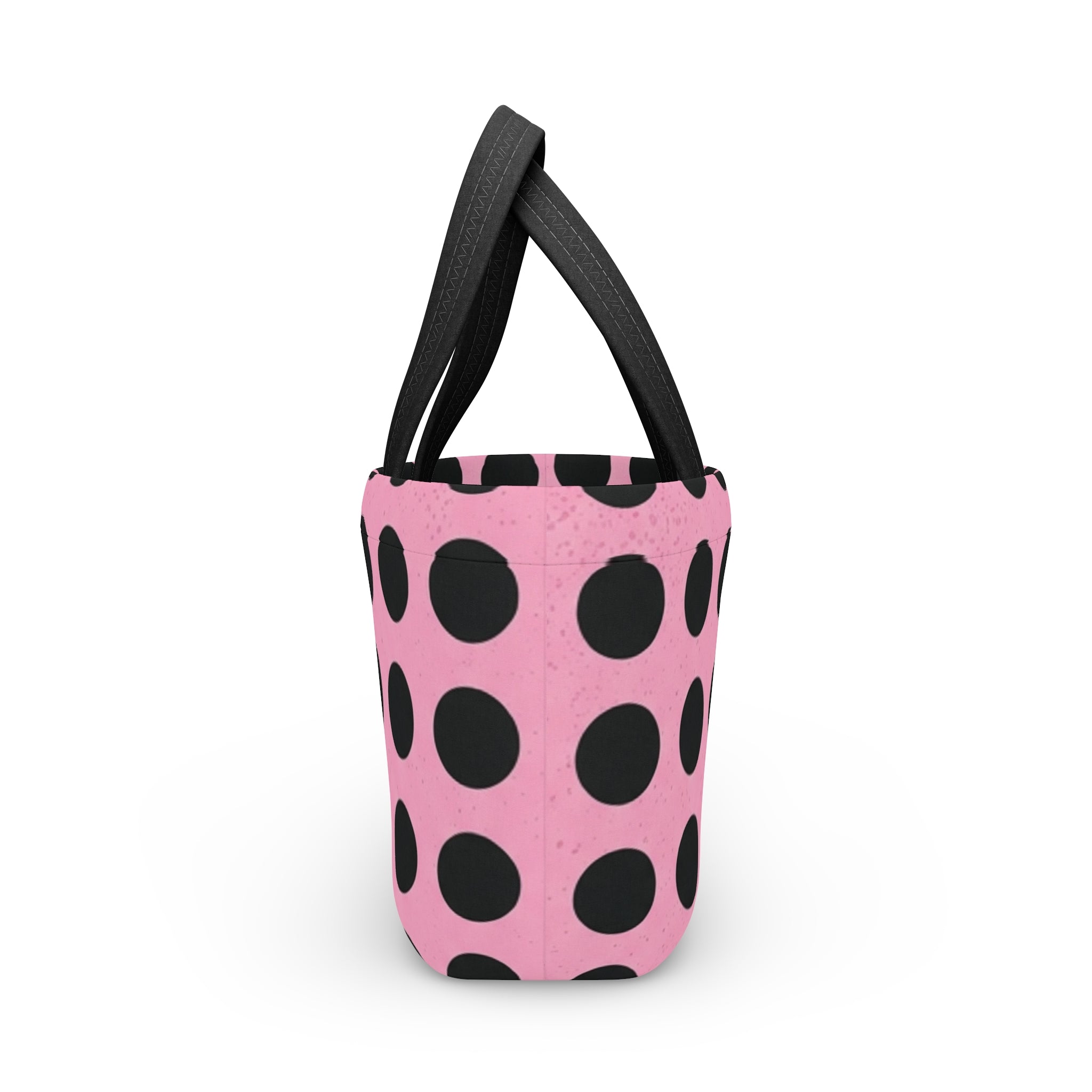 A Pink Polka Dot Lunch Bag /Insulated Tote