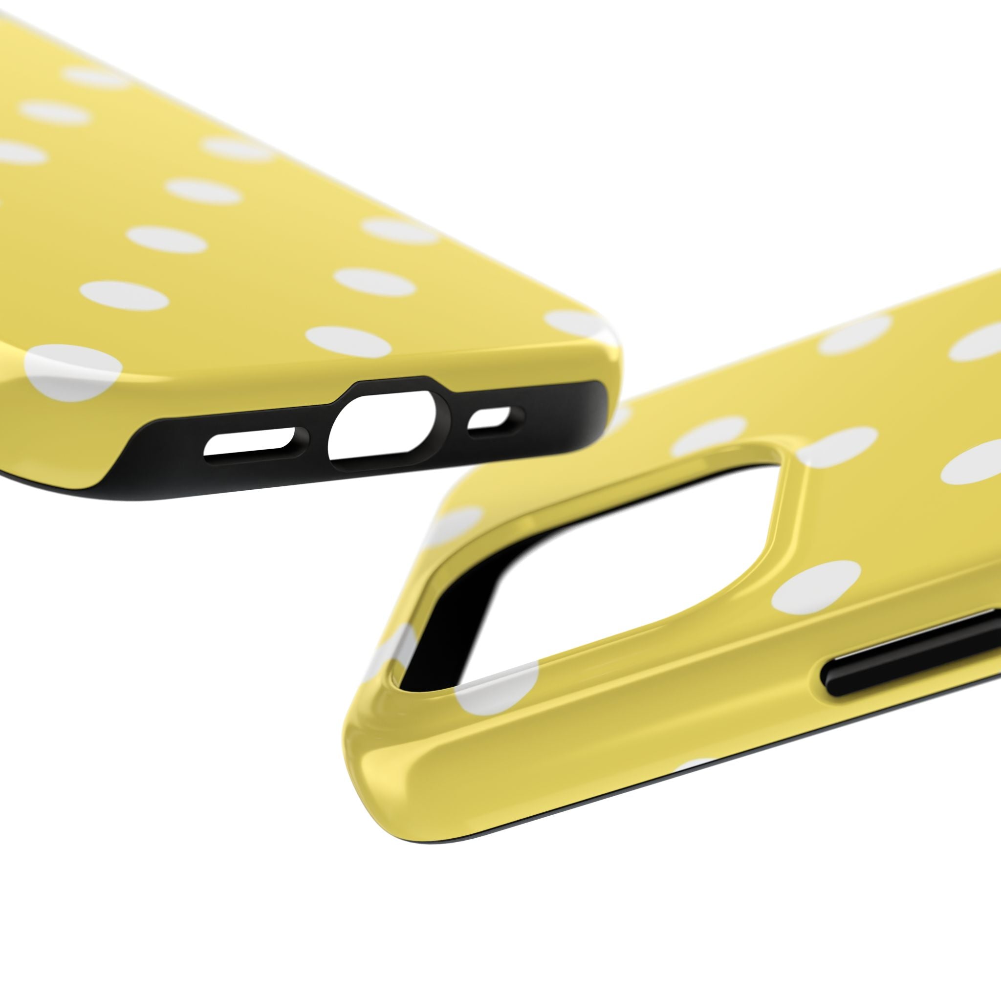 Yellow Polka Dot Tough Phone Case — Cute Protective Phone Cover