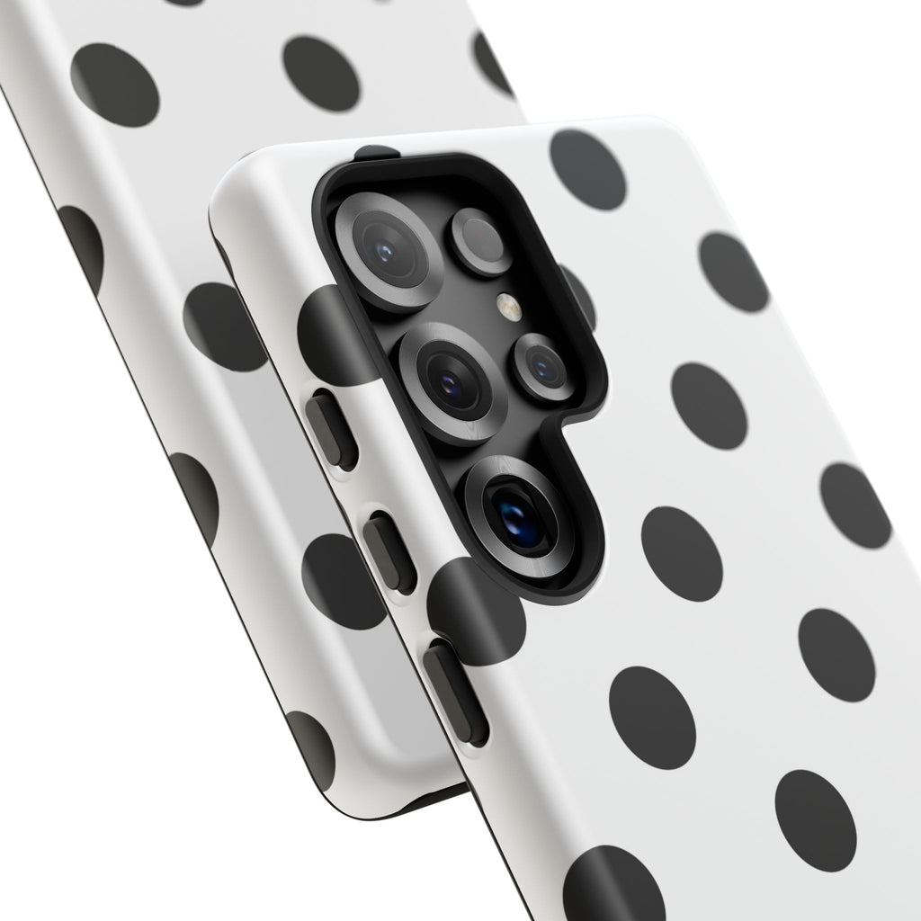 Black Polka Dot Tough Phone Case