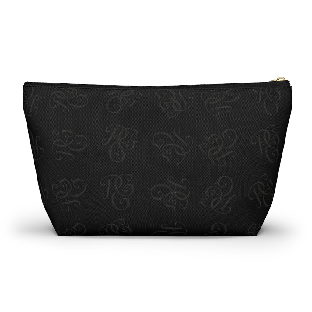 Monogram Accessory Pouch – Elegant Black Makeup and Travel Bag