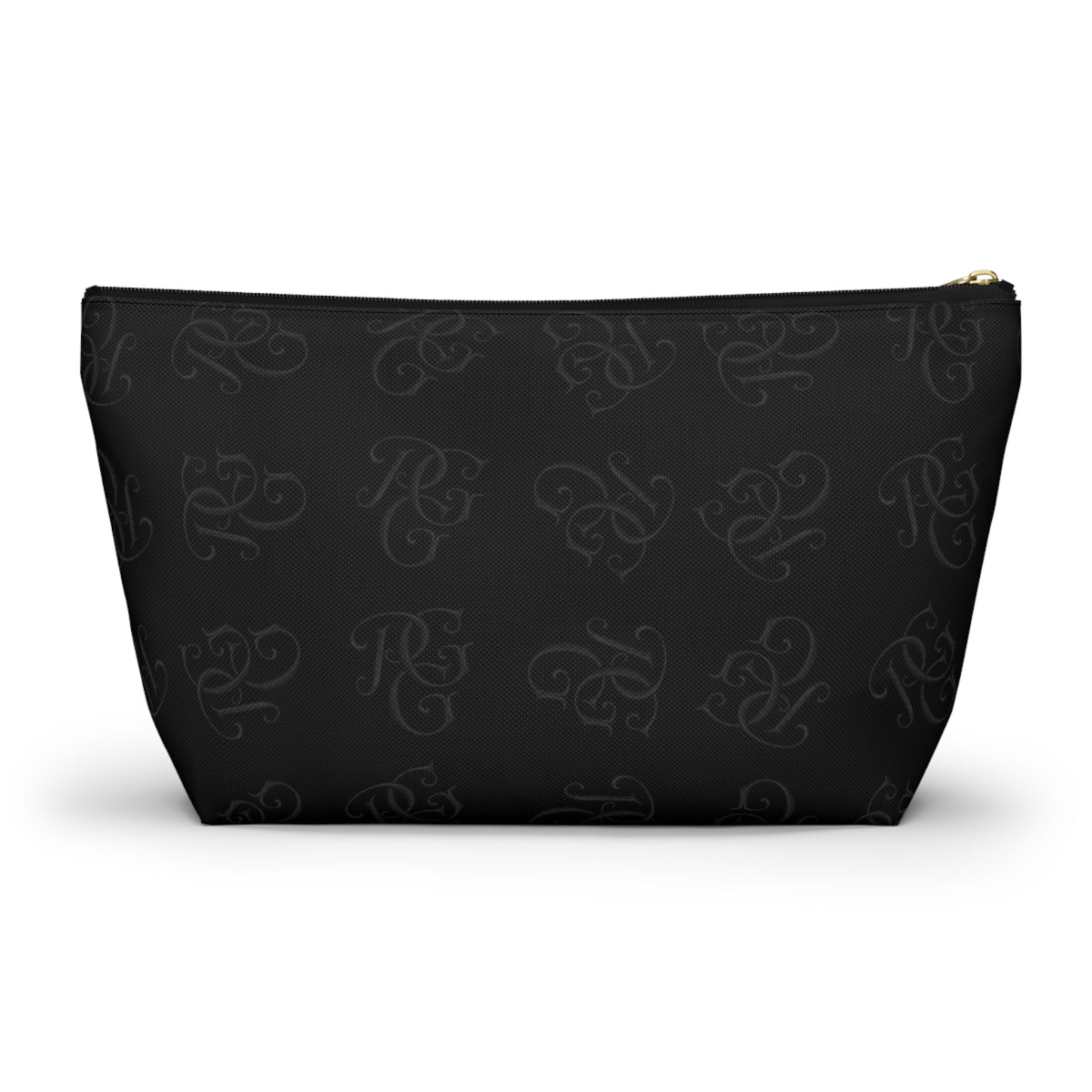 Monogram Accessory Pouch – Elegant Black Makeup and Travel Bag
