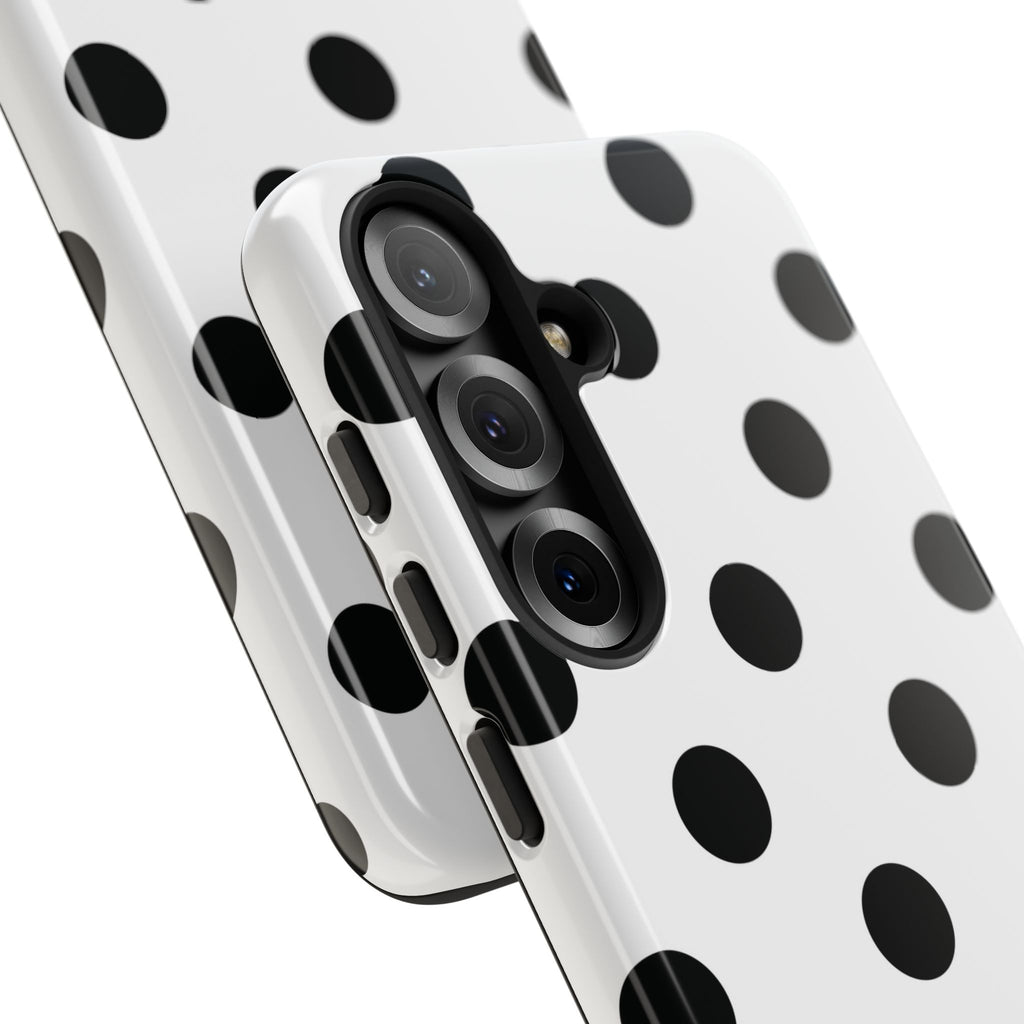 Black Polka Dot Tough Phone Case