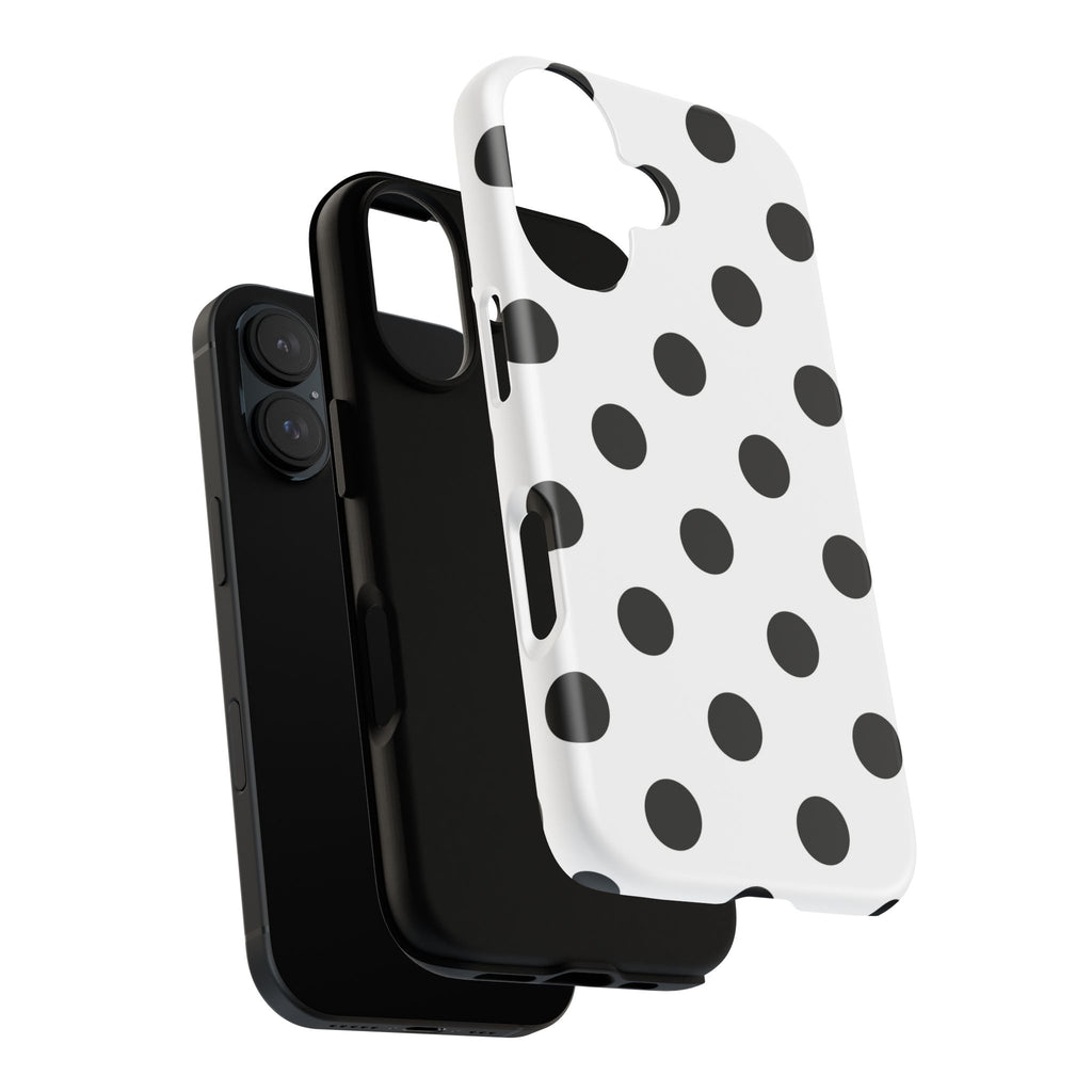 Black Polka Dot Tough Phone Case
