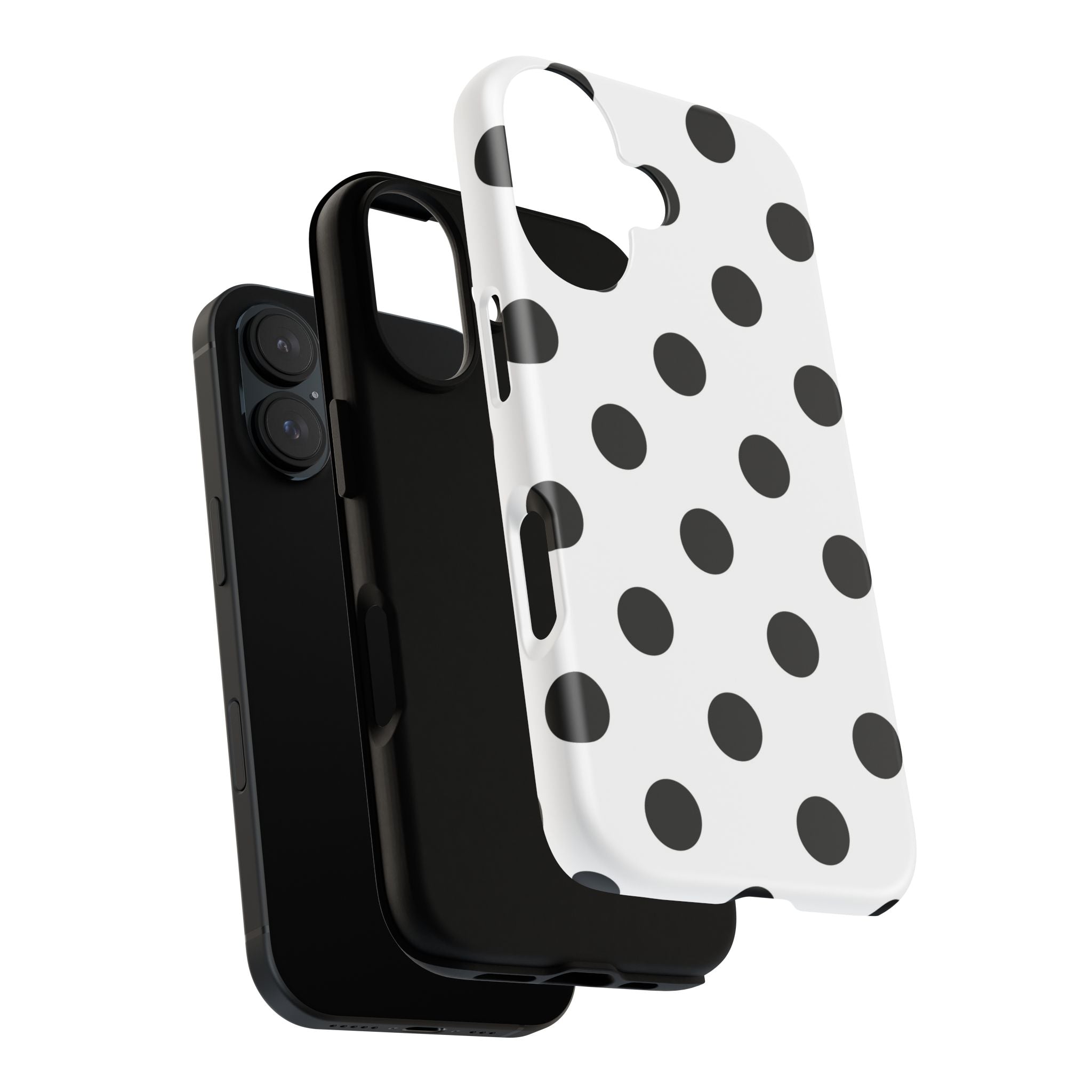 Black Polka Dot Tough Phone Case