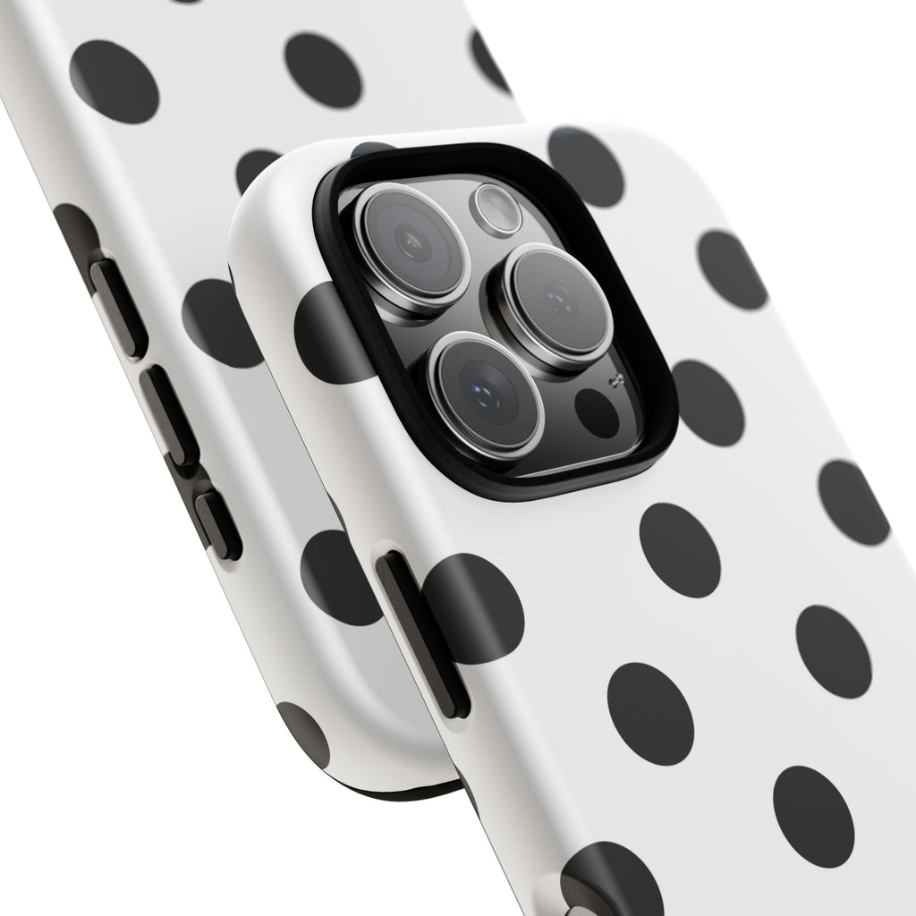Black Polka Dot Tough Phone Case