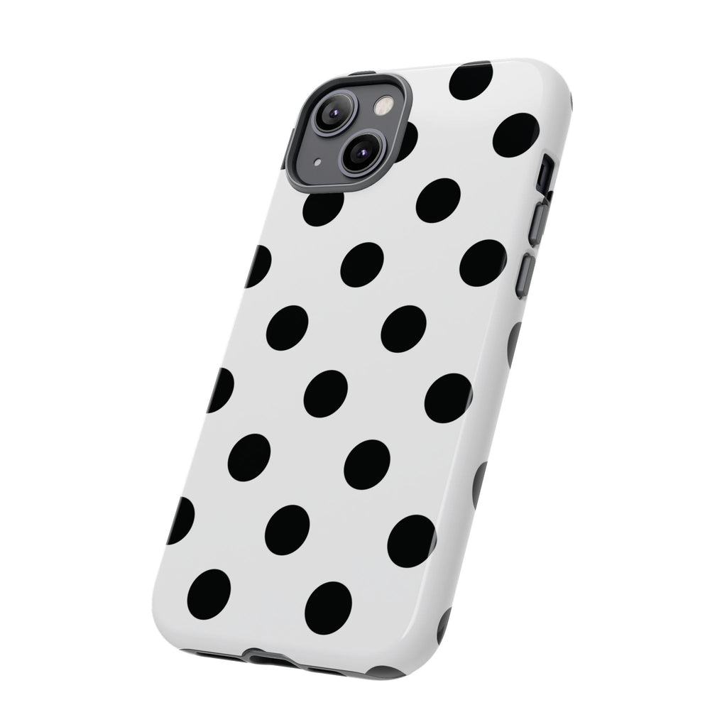 Black Polka Dot Tough Phone Case