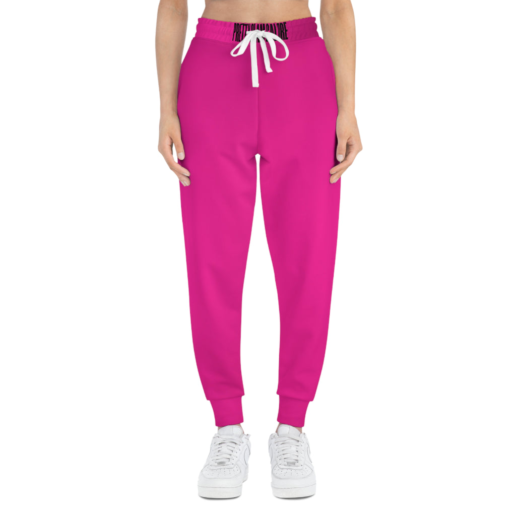 Hot Pink Athletic Joggers — Women's Bold Everyday Sweatpants