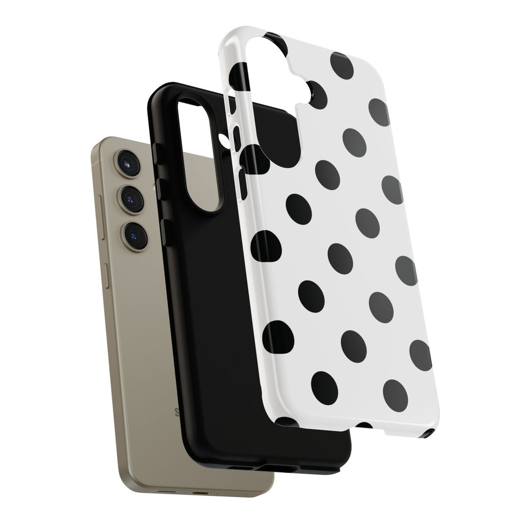 Black Polka Dot Tough Phone Case