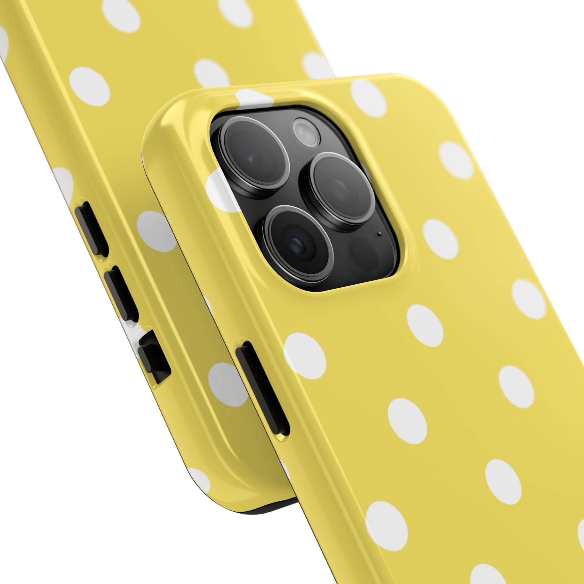 Yellow Polka Dot Tough Phone Case — Cute Protective Phone Cover