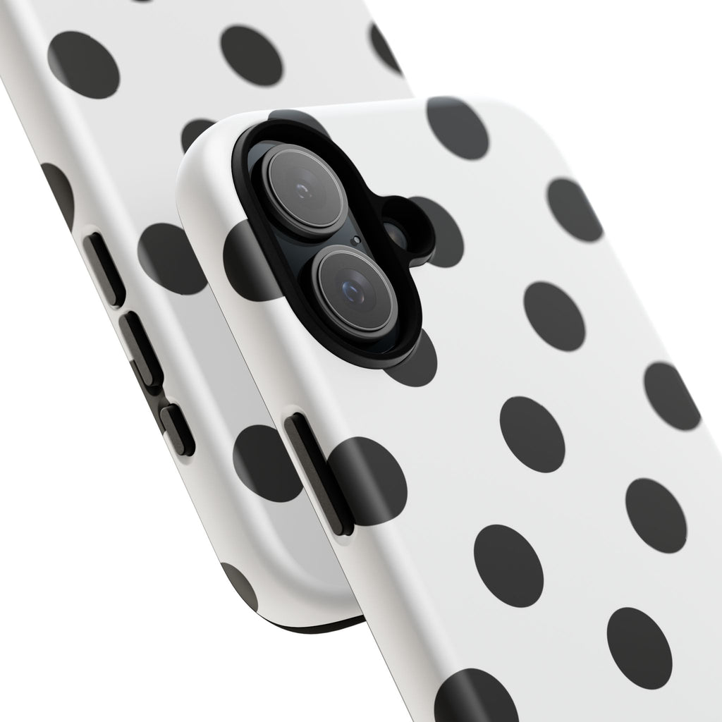 Black Polka Dot Tough Phone Case