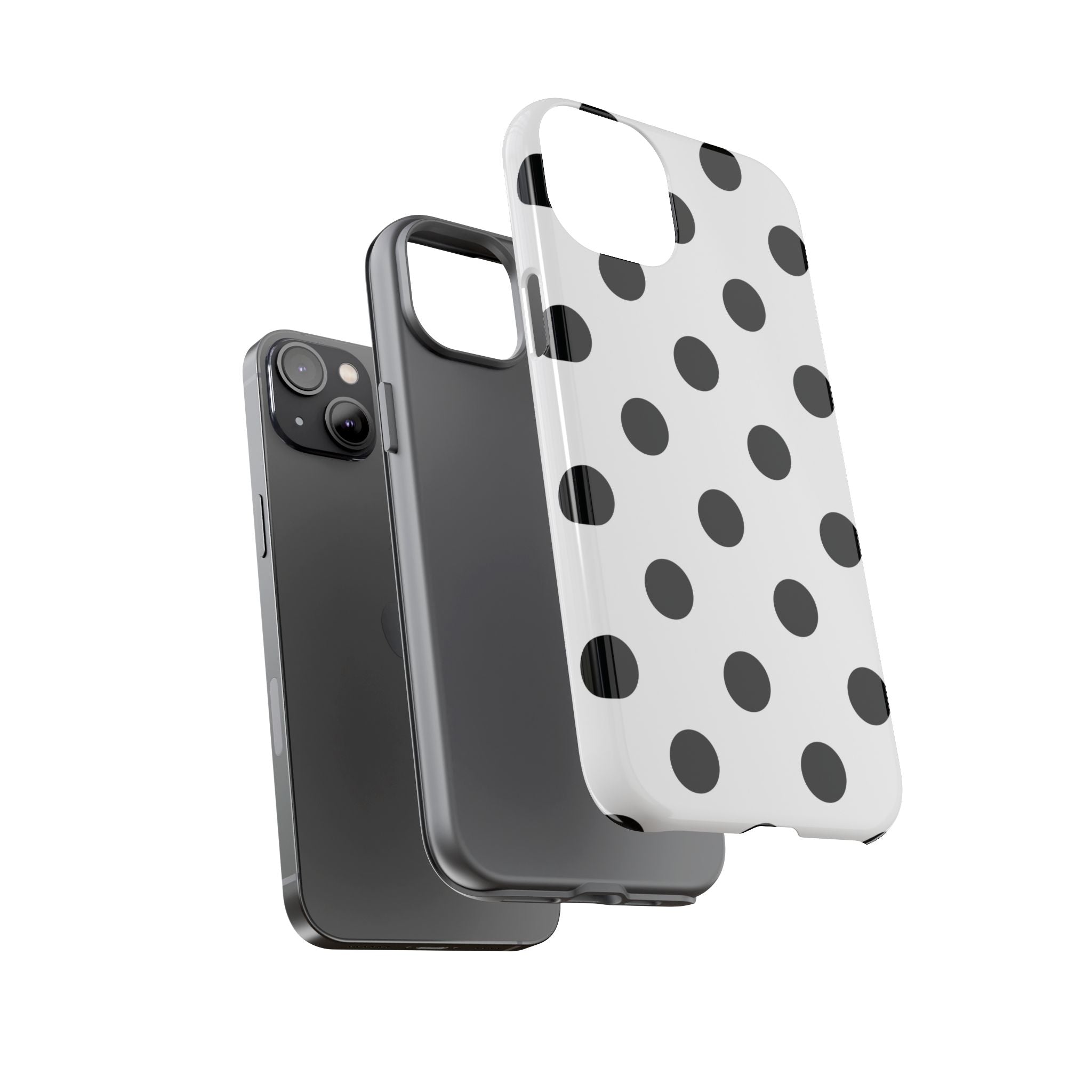 Black Polka Dot Tough Phone Case