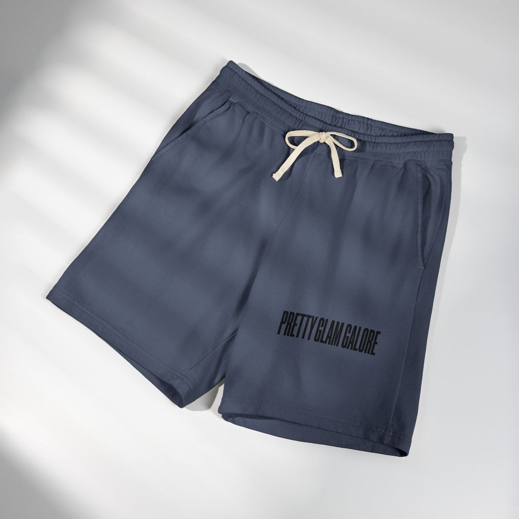 Pretty Glam Galore Fleece Sweat Shorts — Lightweight Garment-Dyed Lounge Shorts