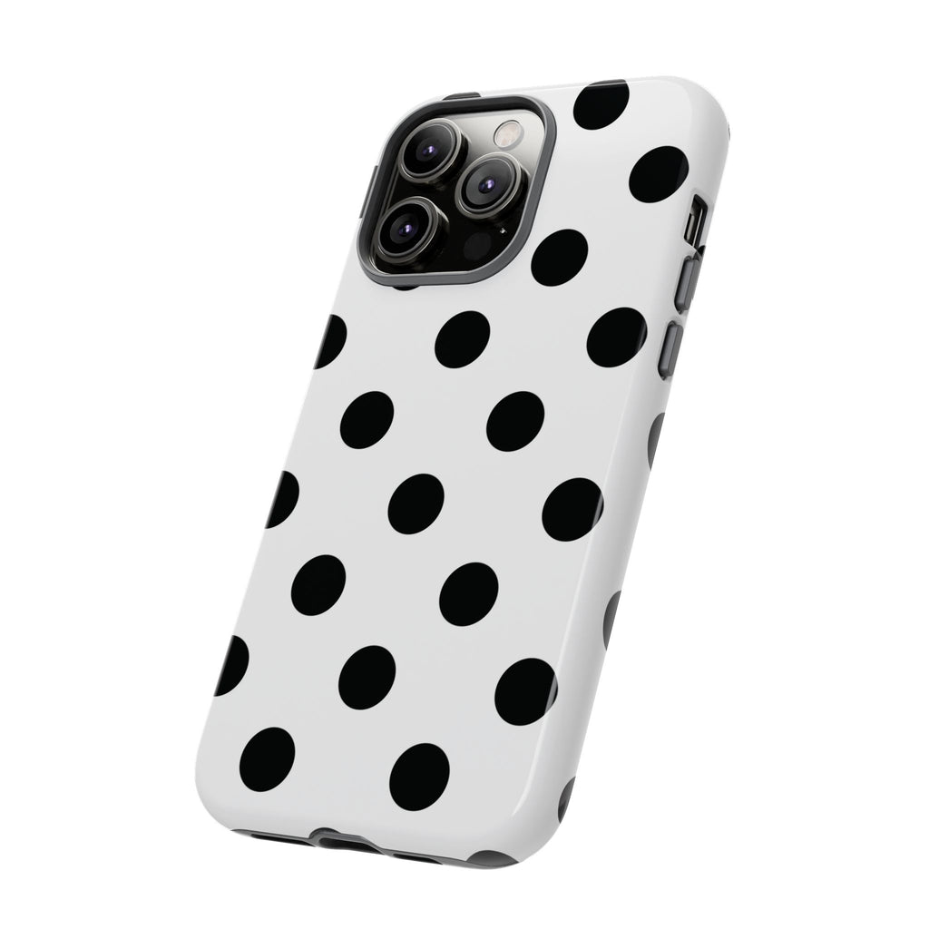 Black Polka Dot Tough Phone Case